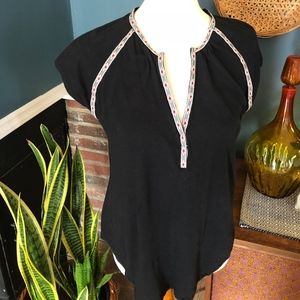 Madewell Black Tee With Trim